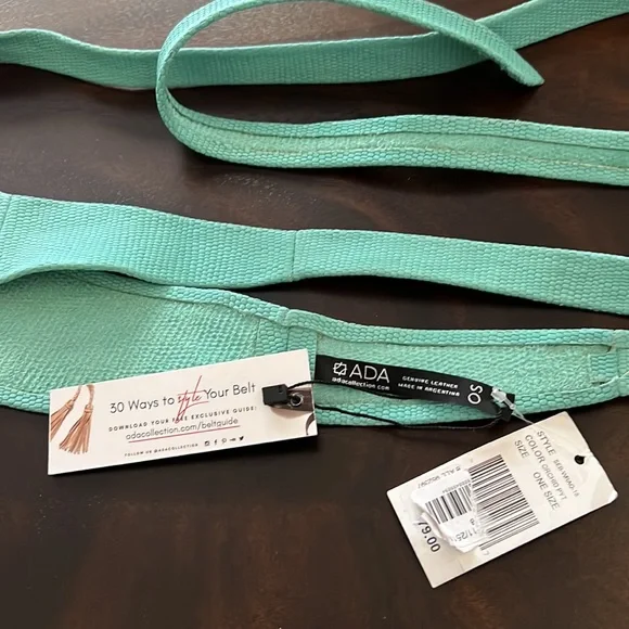 ADA COLLECTION WRAP BELT--AQUA PYTHON display picture 1